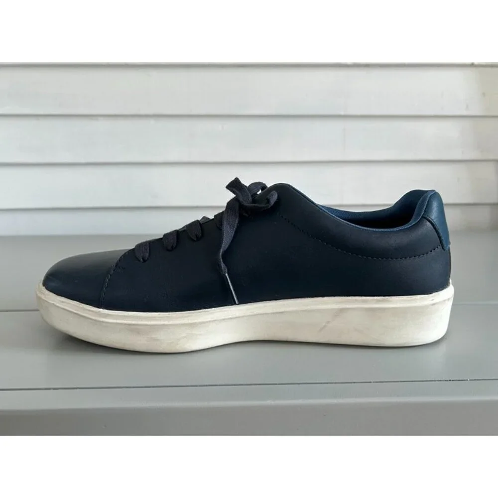 Cole Haan‎ Mens Navy Blue Leather Grand Crosscourt Traveler Sneaker Shoe Size 36